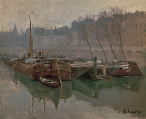 Santiago_Rusiñol_-_Boats_on_the_Seine_-_Google_Art_Project