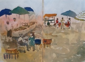 Fish Market, Beach Guayabitos,
