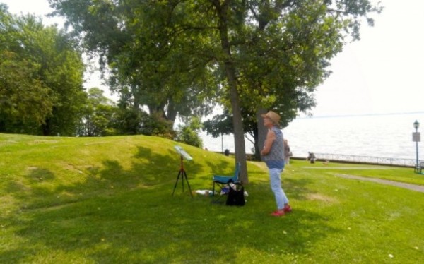 Urban Sketchers, Stewart Hall, photo by Rhonda Massad
