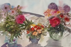 My Garden Flowers, watercolour